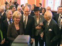 Fürst Albert II. von Monaco, Liz Mohn, Walter Scheel und Ehefrau