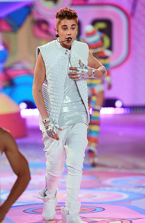 Justin Bieber bei der "Victoria's Secret" Fashion-Show 2012