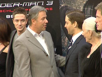 Klaus Wowereit, Topher Grace und Tobey Maguire